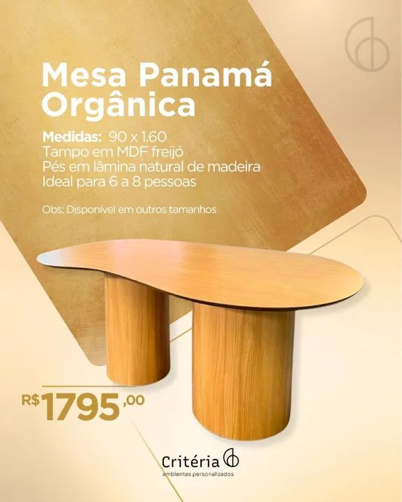 Mesa Panamá orgânica 