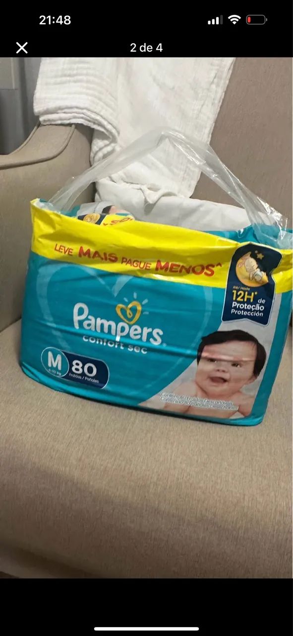 Fralda Pampers Confort Sec M 80 Unidades