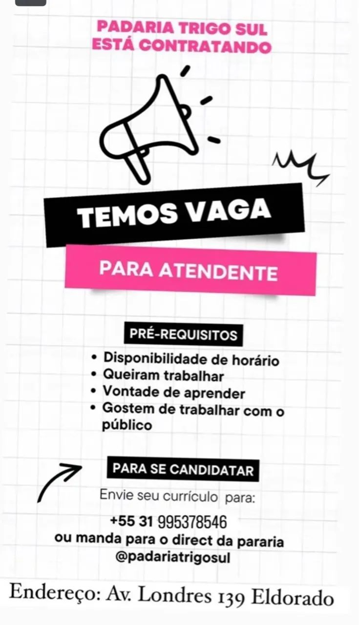 VAGA DE EMPREGO 