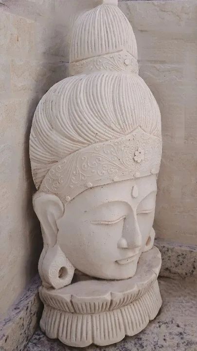 Cabeça de buda em mármore  - Foto 2