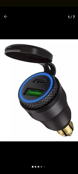 Carregador de moto rápido com duas portas USB
