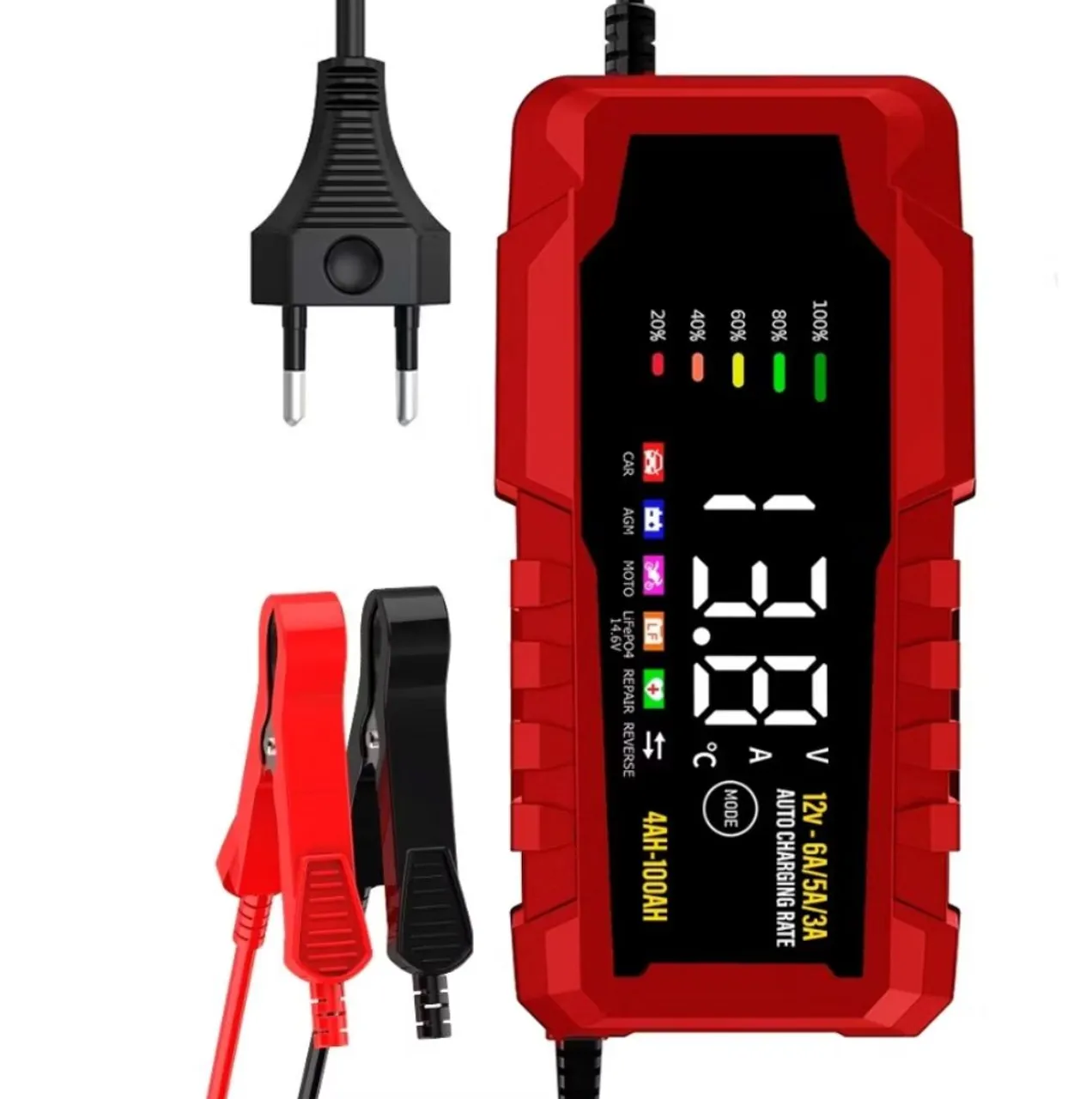 Carregador de Bateria Automotiva 12V 6A/5A/3A
