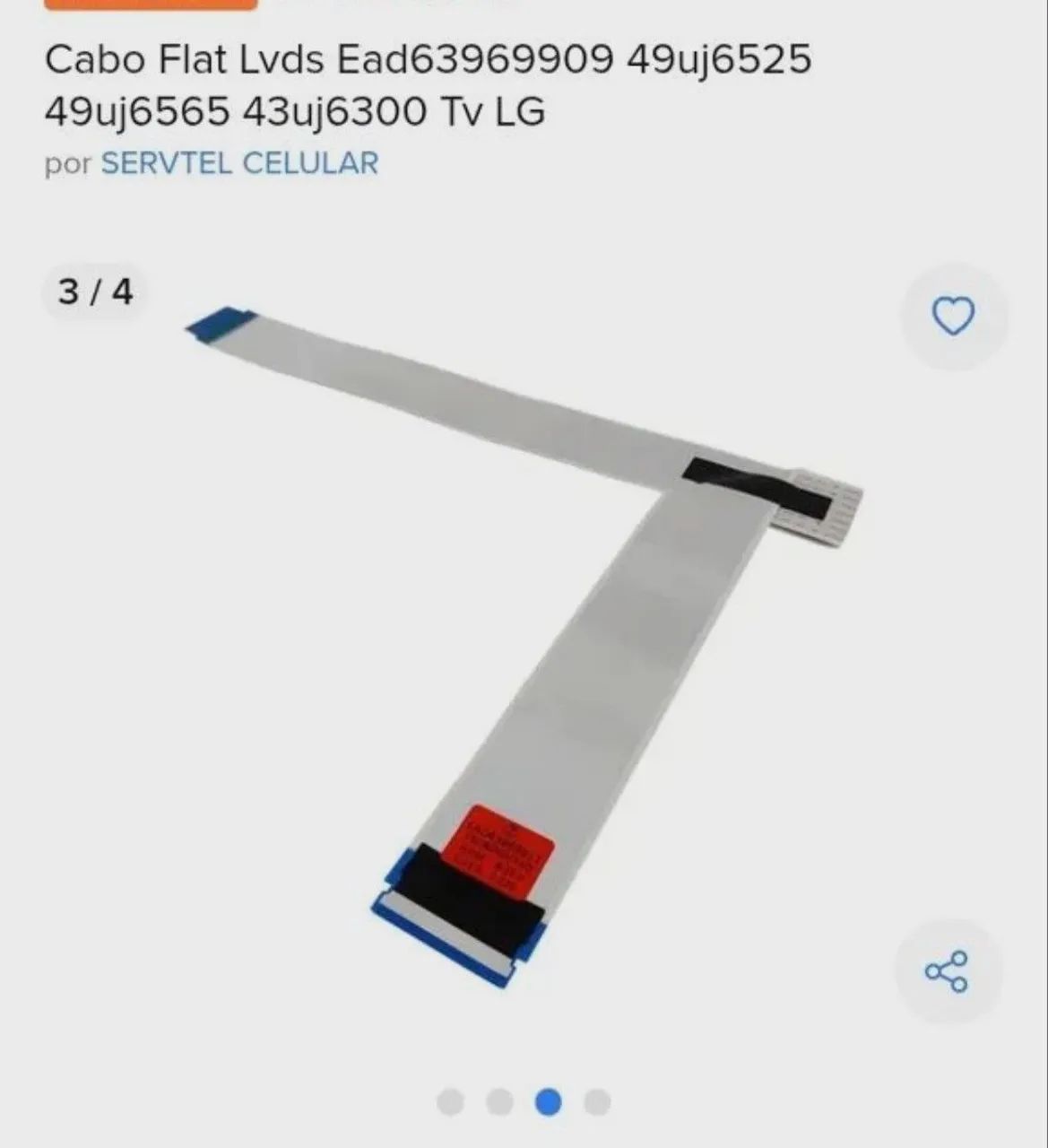 Cabo Flat Lvds LG Ead63969909 49uj6525 49uj6565 43uj6300