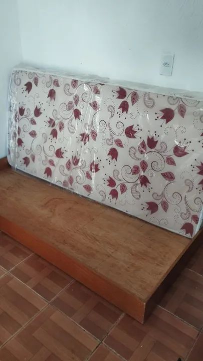 Cama mais colchão novo  - Foto 2