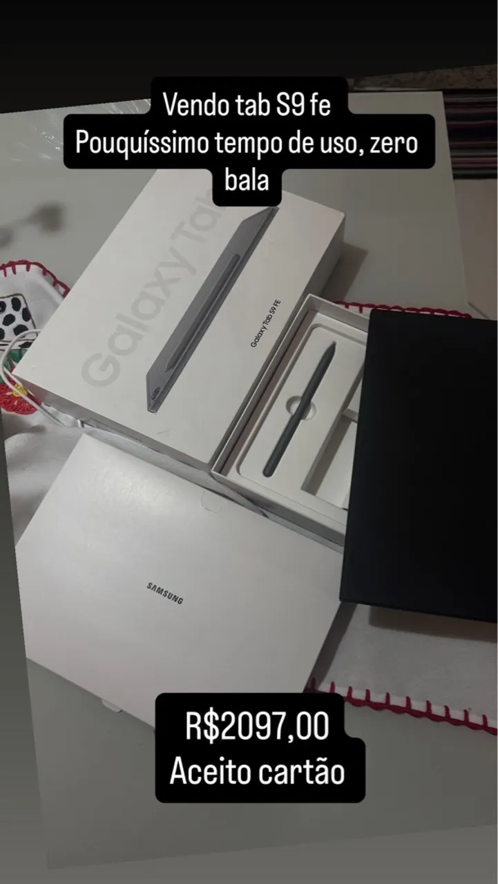 Tablet Samsung Galaxy Tab S9 FE - no plástico