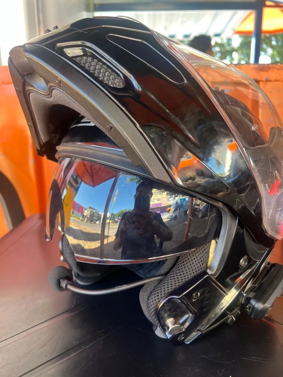 Capacete LS2 com intercomunicador cardo  - Foto 5