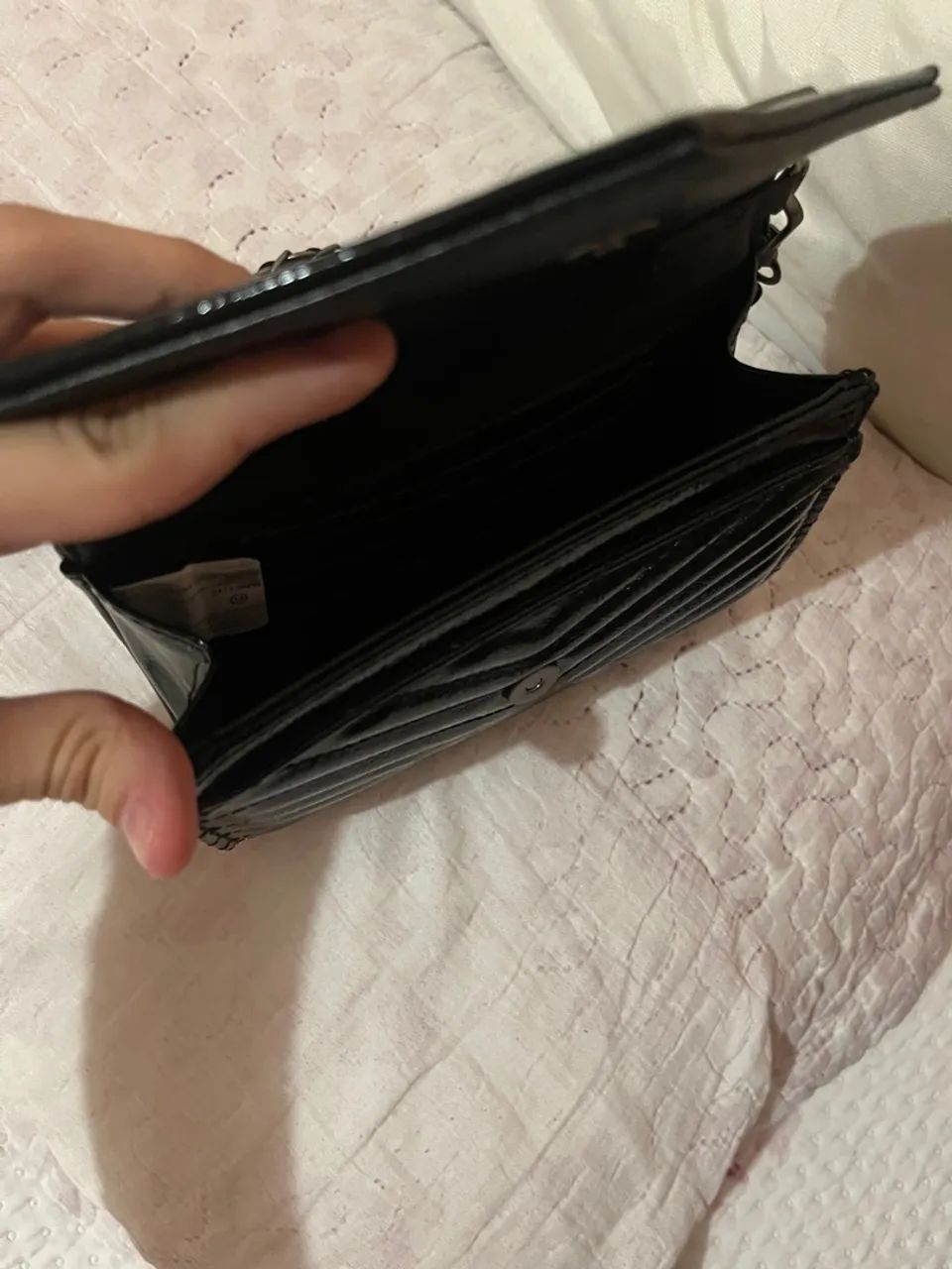 Bolsa de ombro preta da santa lolla - Foto 2