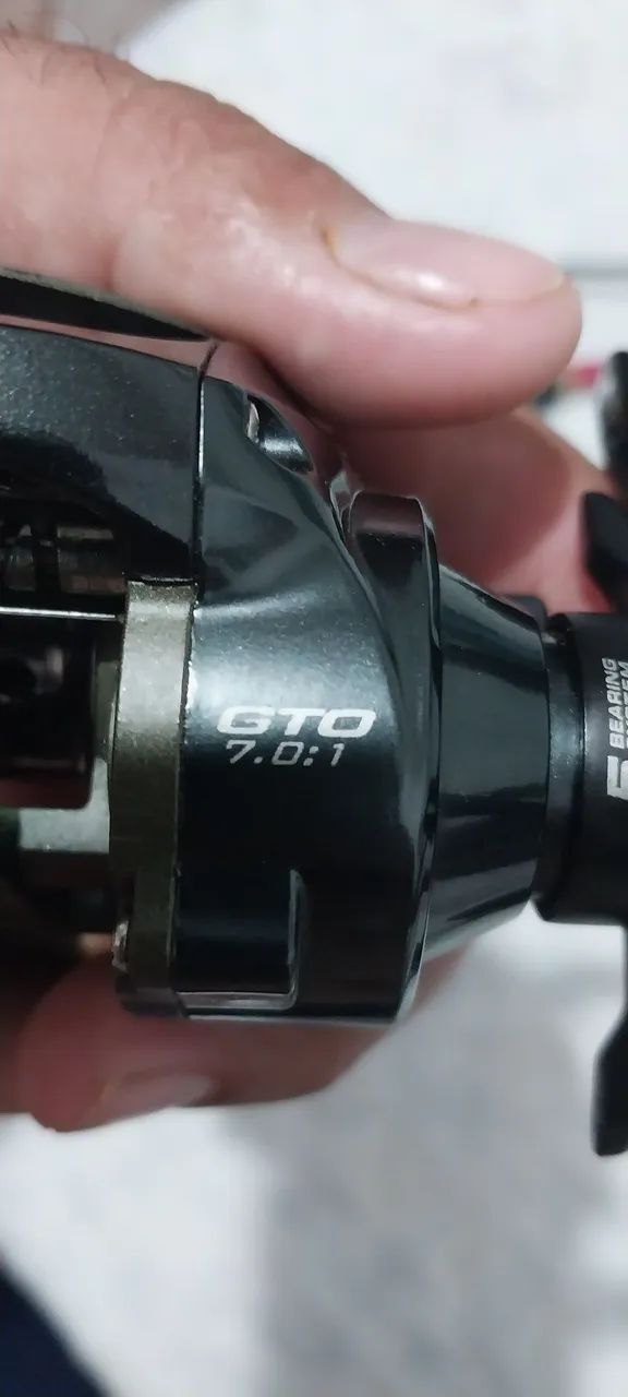 Kit pesca Carretilha marine sport gto ventura vara 1,80 fibra carbono  - Foto 5