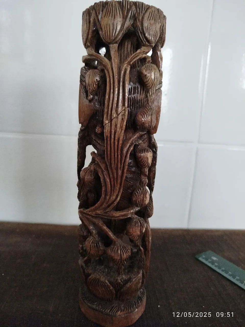 Escultura de Ganesha em Madeira - Foto 3