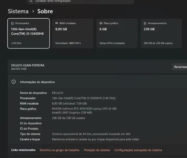 Notebook Gamer Dell G15 5530 - Foto 4