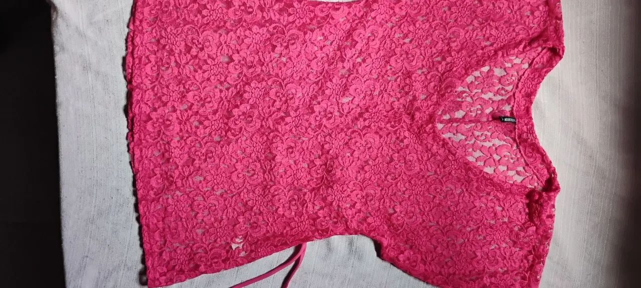 Saída de Praia de Renda Com Laço Para Amarrar - Foto 2