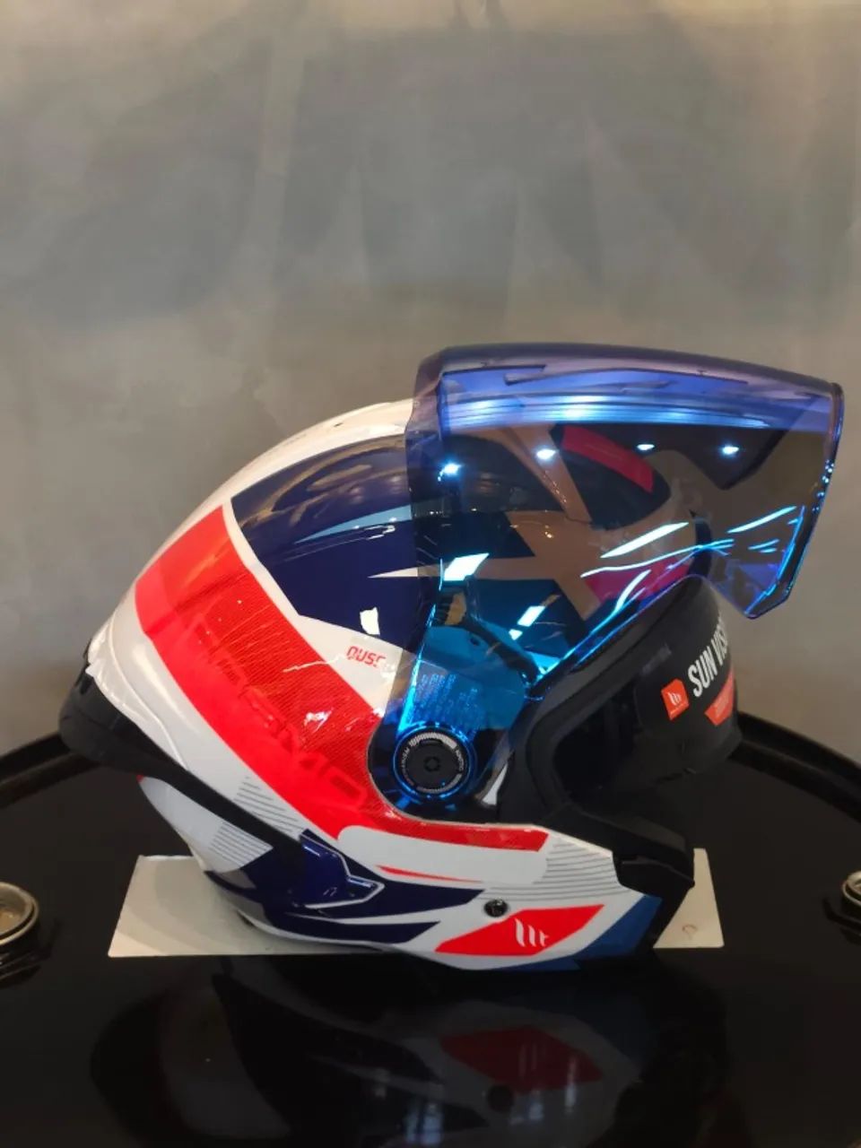 Capacete Moto Aberto Mt Cosmo Stellar Dupla Viseira Oculos - Foto 3
