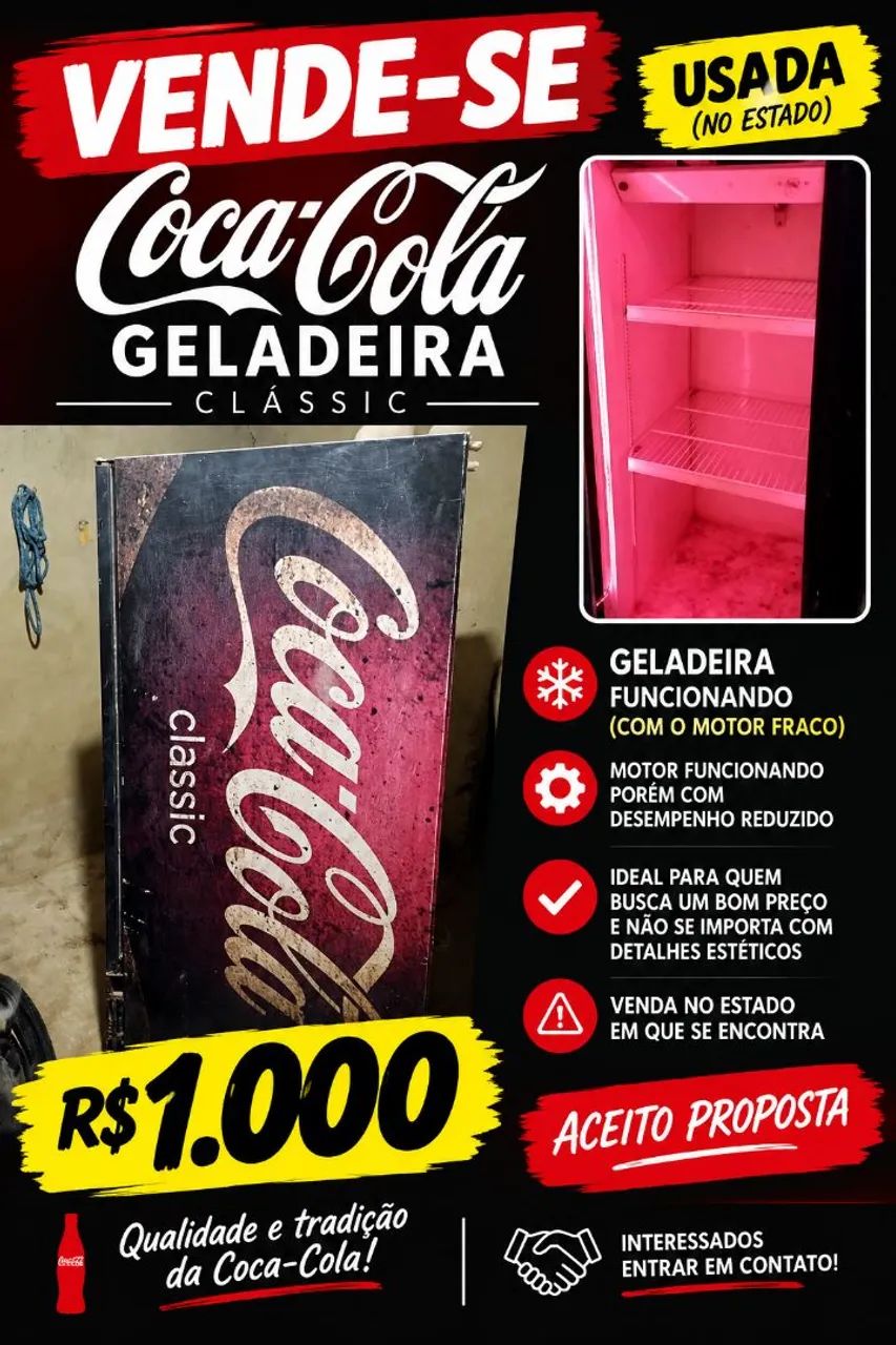 ? GELADEIRA À VENDA
