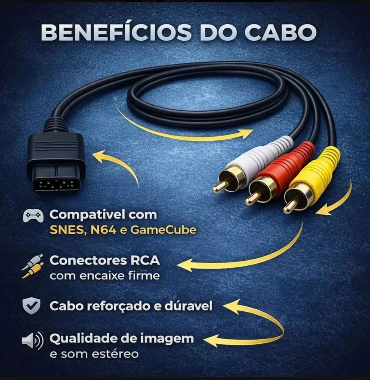 Cabo AV Super Nintendo - Foto 2