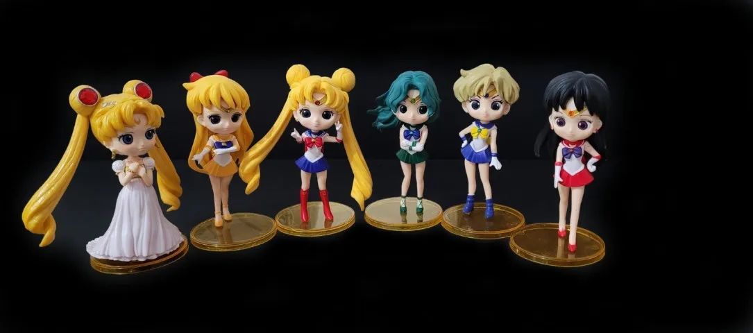1 Miniatura Sailor Moon - Venus, Jupiter, Mercúrio, boneco, figura