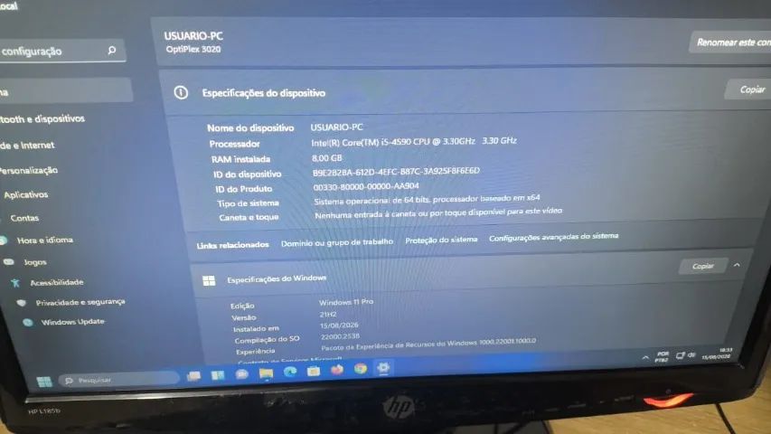 Computado e monitor Dell Optiplex 3020 Intel Core I5 4º 4590 8gb 1600 DDR3 Ssd 240gb W11 - Foto 5