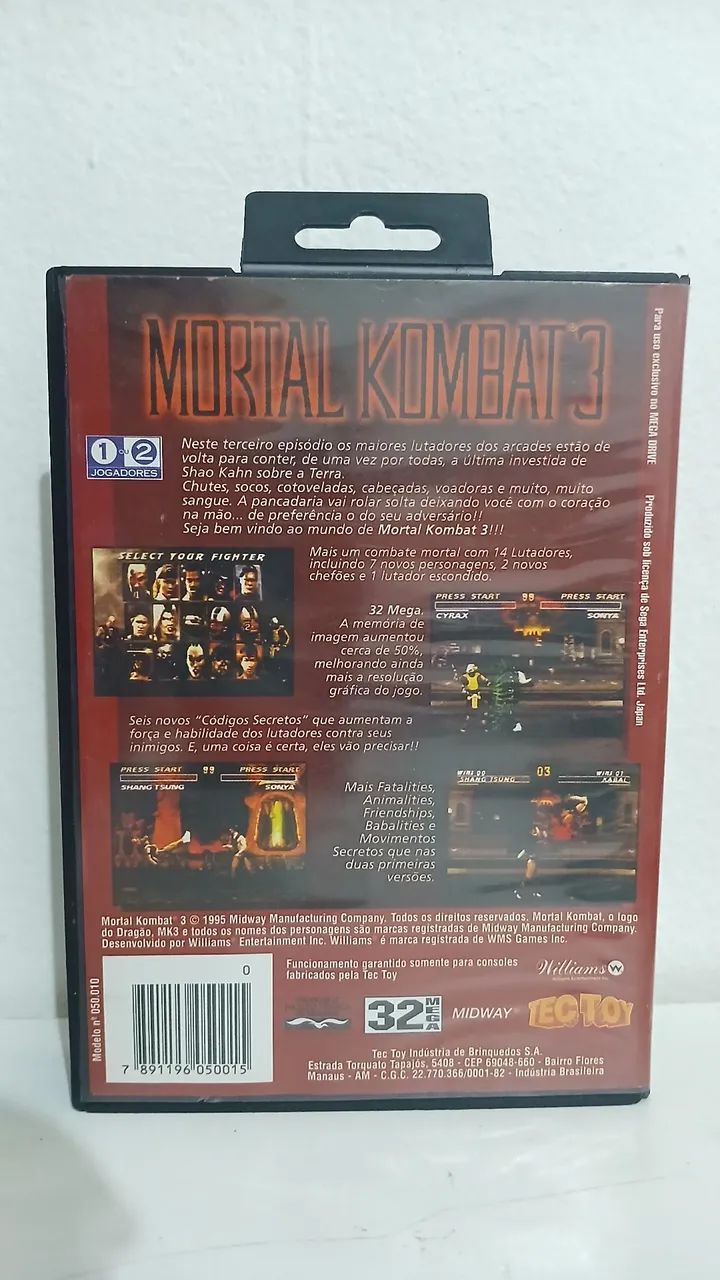 Mortal kombat 3 mega drive - Foto 2