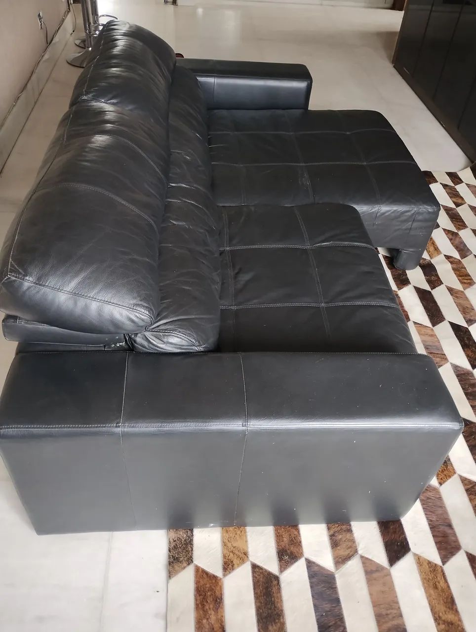 Sofá retrátil em couro legítimo 2,40mts  - Foto 3