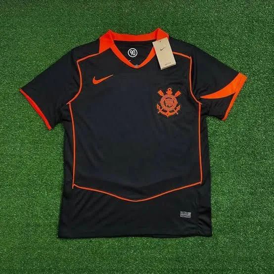  Camisa do corinthians III preta e laranja versão Torcedor 