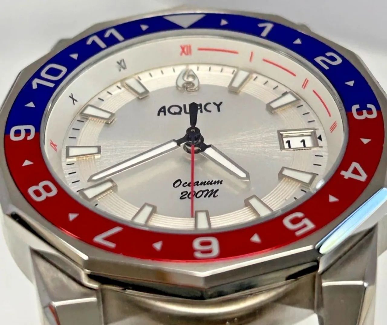 Relógio Aquacy Automático Oceanum-200m-Caixa 41mm<br>Modelo: ON.SL.BL.RD.MH - Foto 2
