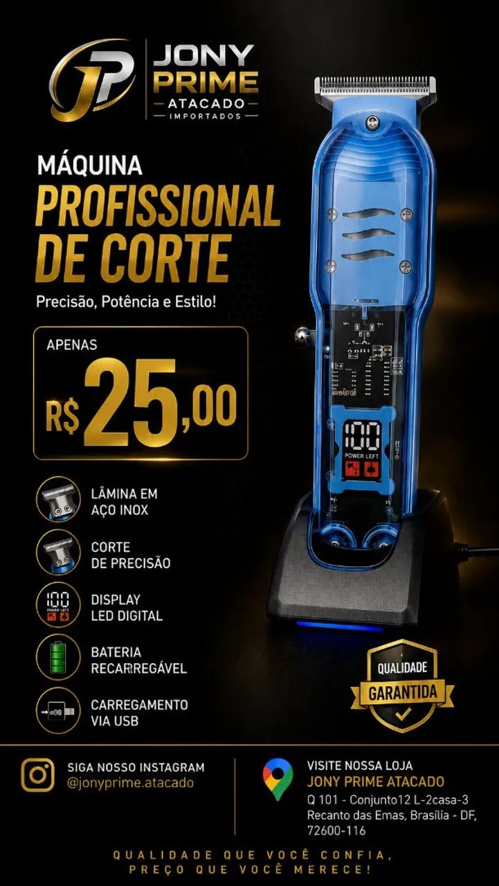 MÁQUINA DE CORTE PROFISSIONAL - Foto 3