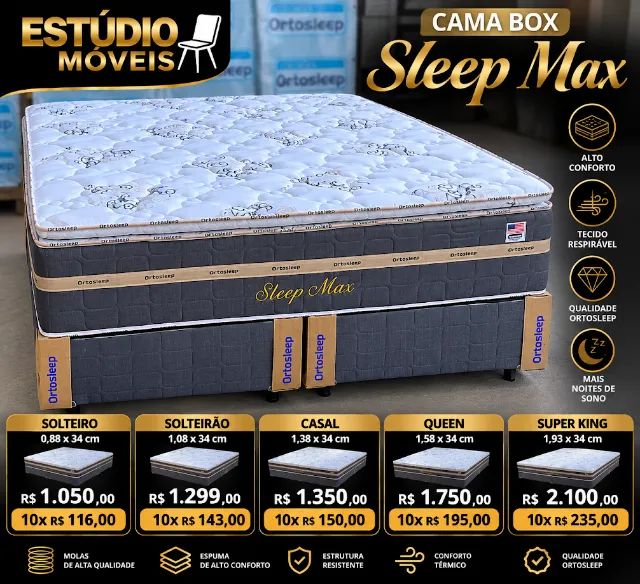 Cama box Solteiro, Solteirão, Casal. Queen e Super Kize - Foto 2