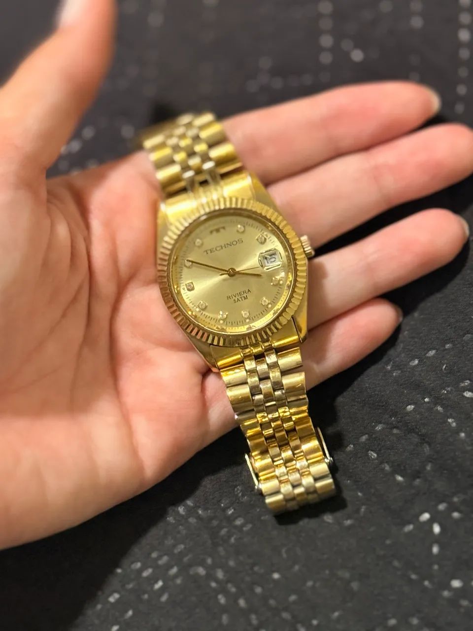 Relógio Technos Riviera Dourado - Detalhes em Cristais - Foto 2
