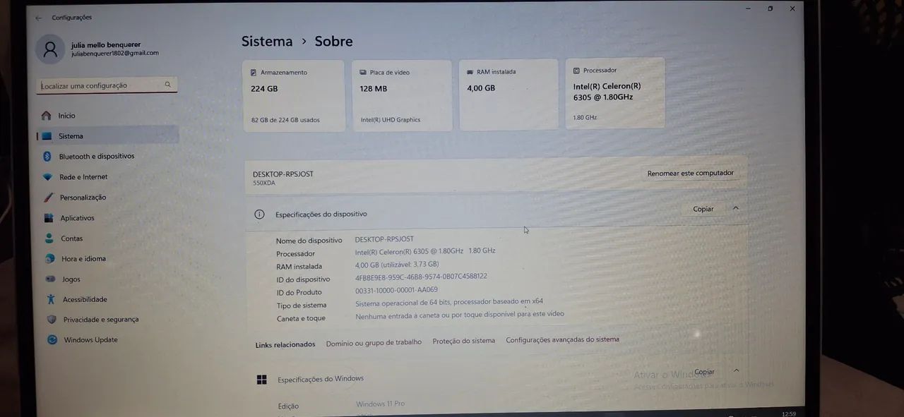Notebook Samsung 