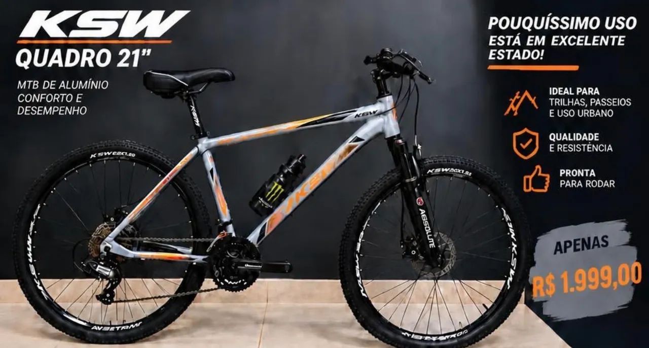Bicicleta Aro 26 - Quadro 21 - Foto 2