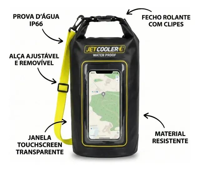 Bolsa Bag Estanque Impermeável A Prova D Agua 2l Jet Cooler Preto - Foto 2