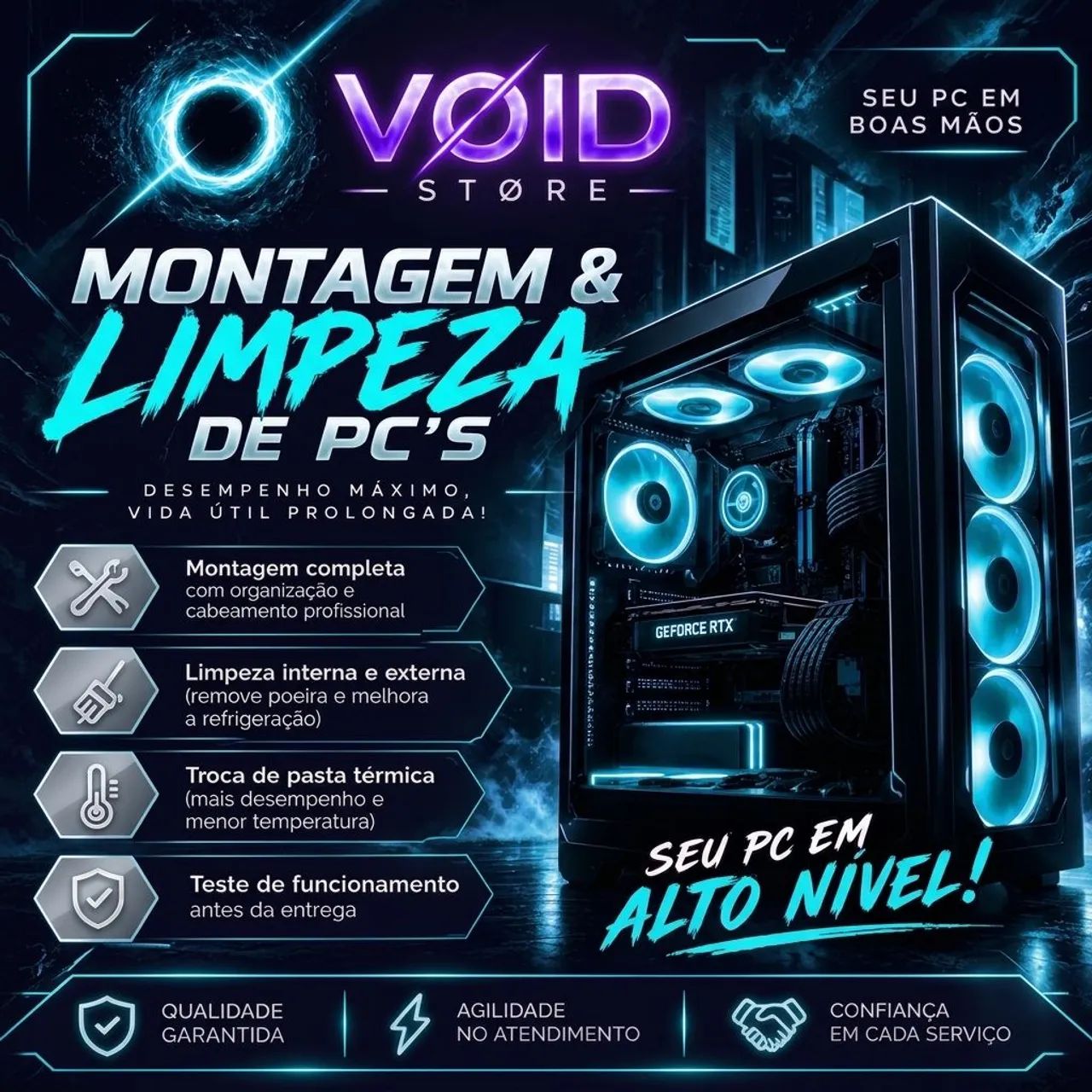 MONTAGEM & LIMPEZA DE PCS