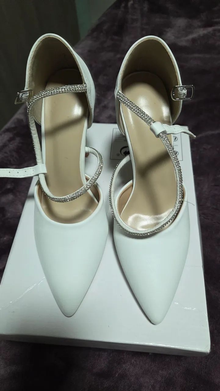 Scarpin Branco noiva - Foto 2