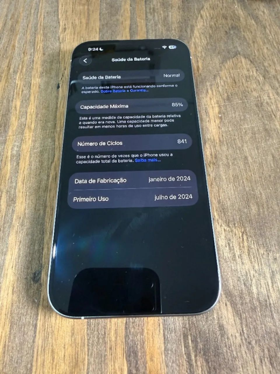 iPhone 15 Pro 256GB Titânio Branco - Bateria 85% - Foto 3