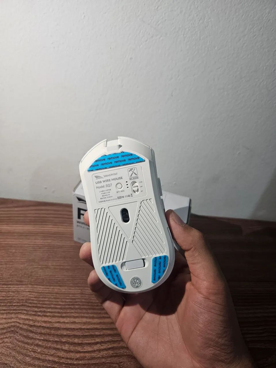Mouse Smailwolf rs7 Branco Novo - Foto 2