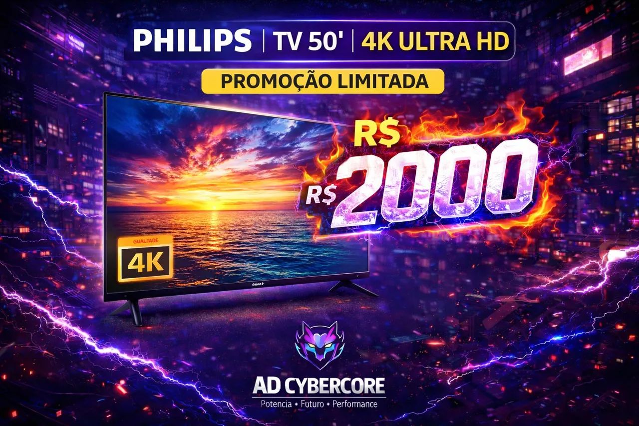 Tv Philips Smart 50 polegadas 4k 