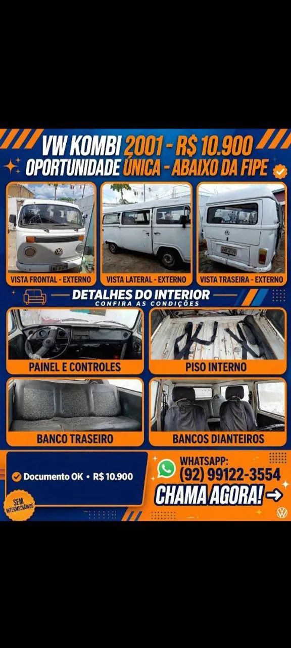 Volkswagen Kombi Standard/ Luxo/ Serie Prata 2001