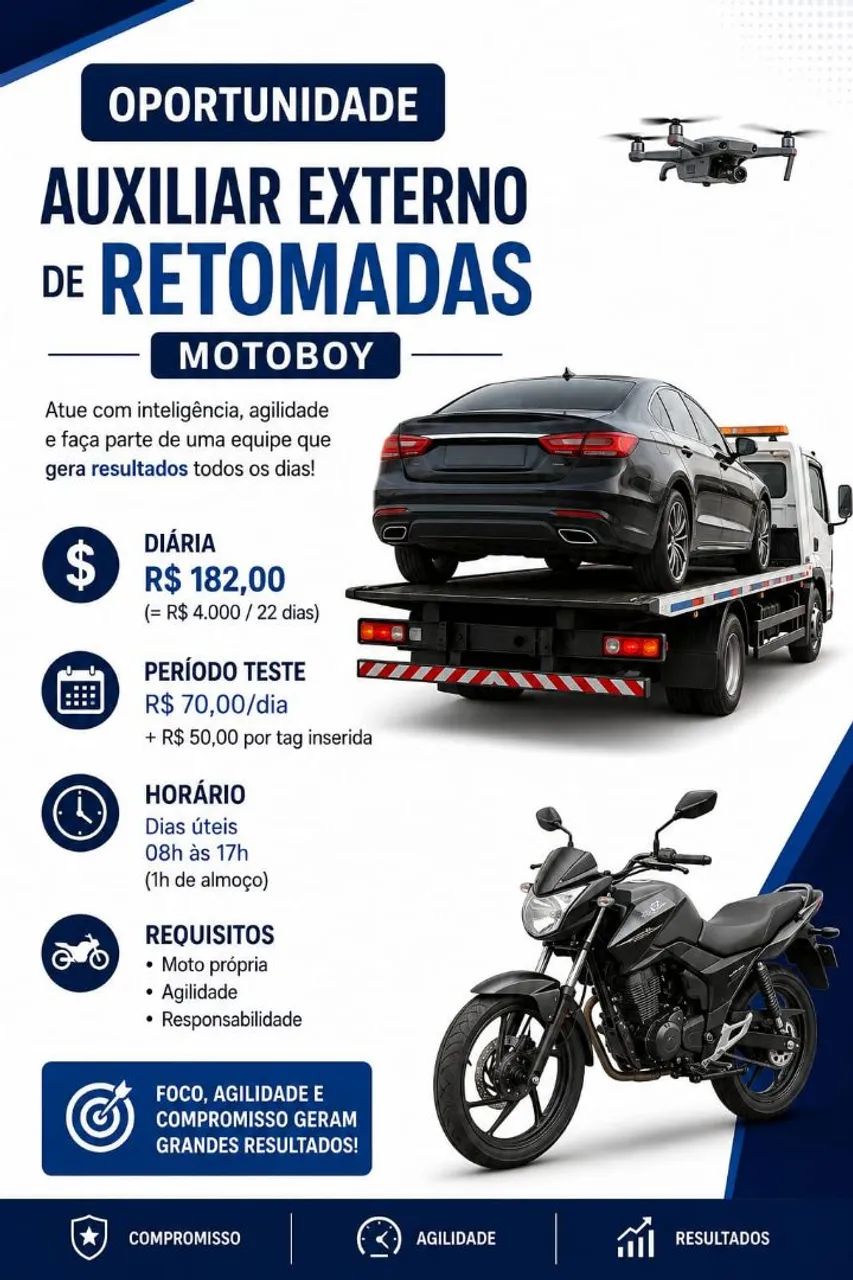 Auxiliar de Retomadas - moto