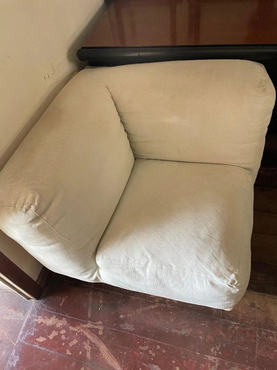 Sofa de linho com três costuras!5 módulos, relíquia!! 