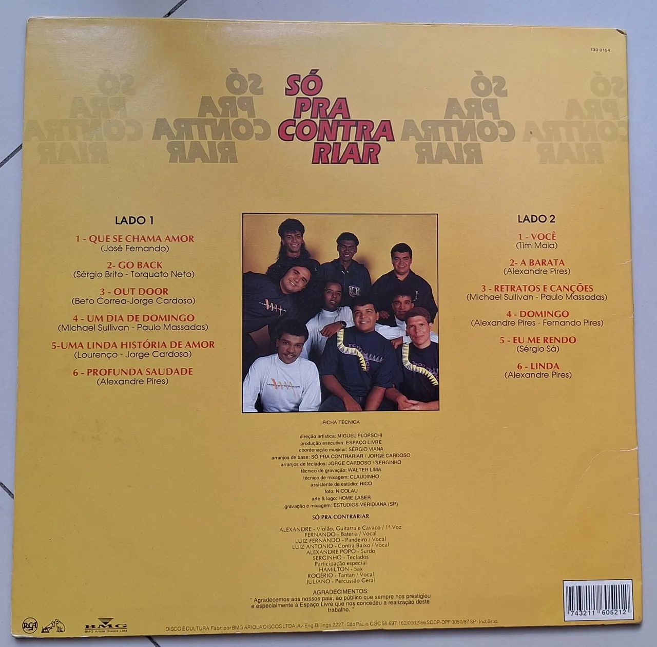Disco de Vinil LP Só Pra Contrariar (1993) - Foto 5