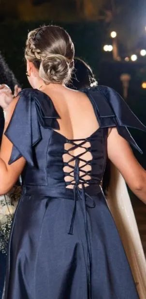 Vestido de madrinha azul marinho - Foto 5