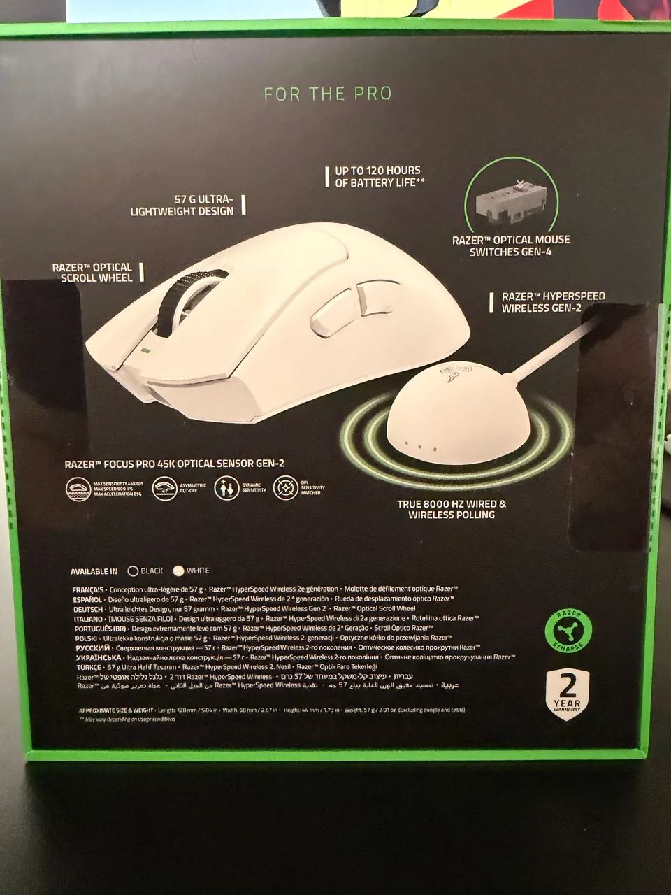 RAZER DeathAdder V4 - PRO (WHITE) - Foto 2