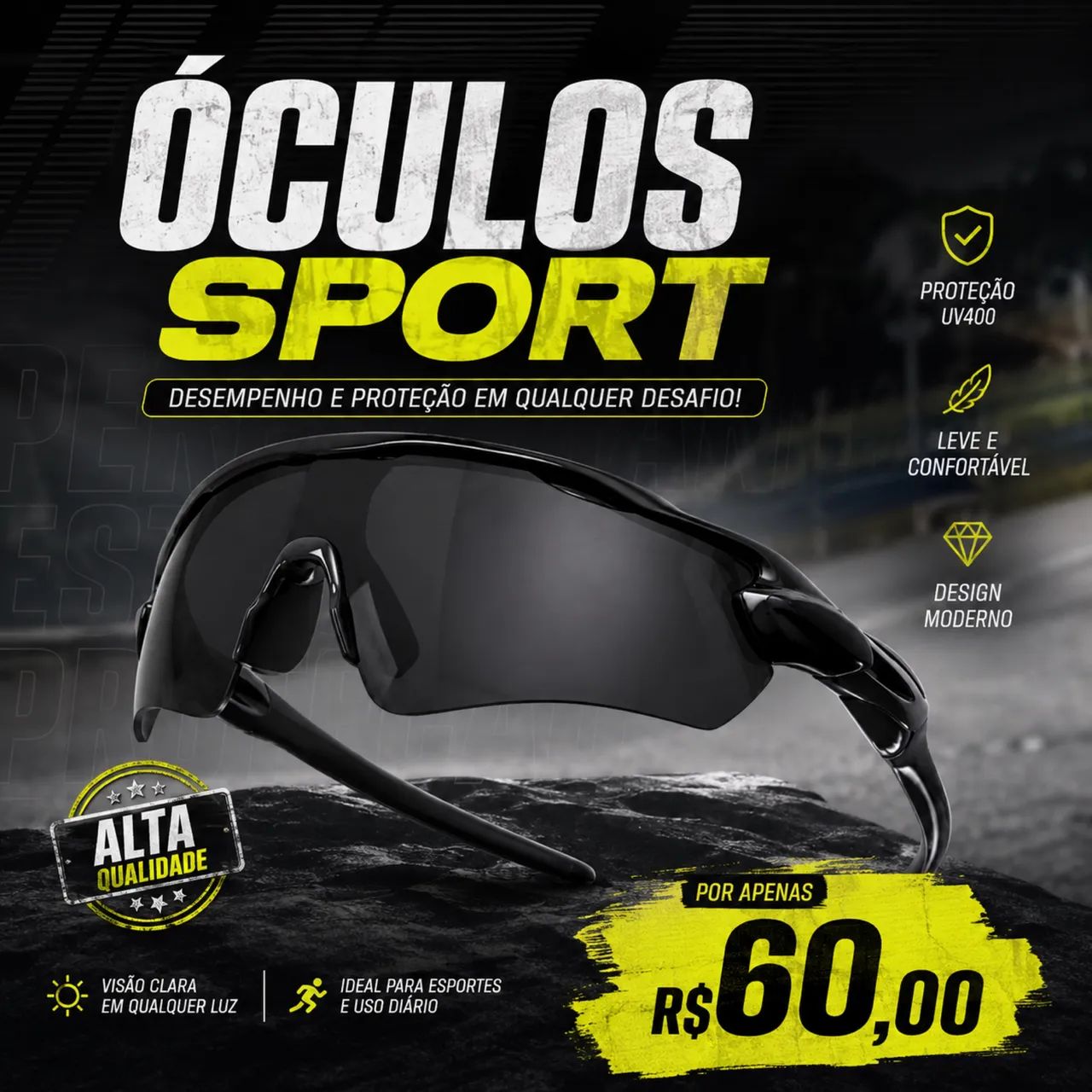 Oculos esportivo