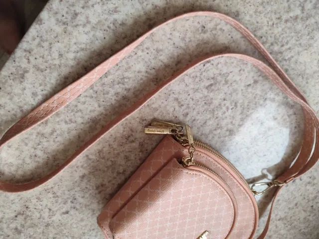 bolsa lateral 3 compartimentos - rosa - Foto 2