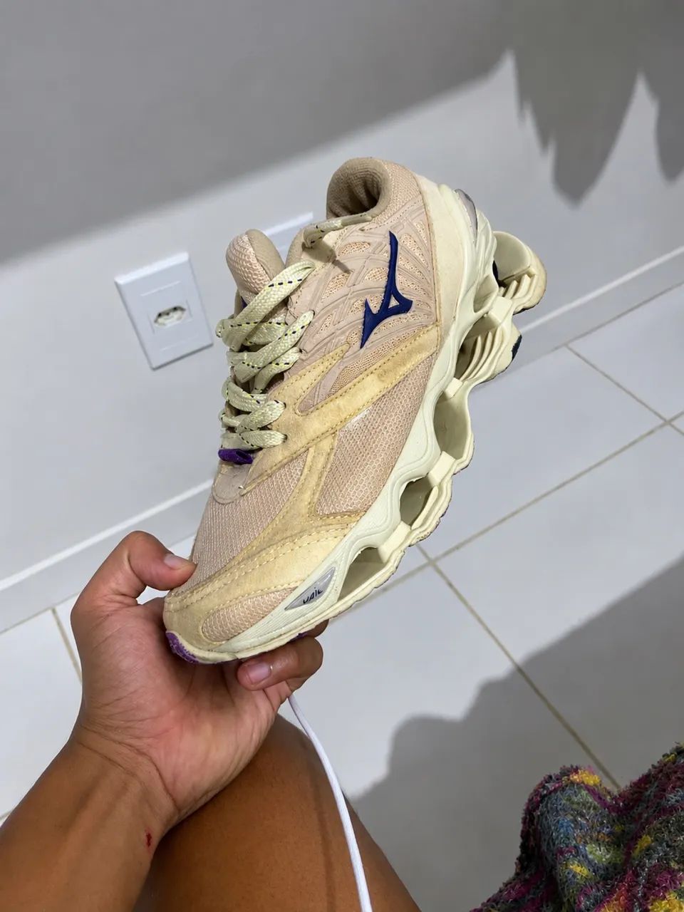 Tênis Mizuno Bege Flor de Lótus  - Foto 3