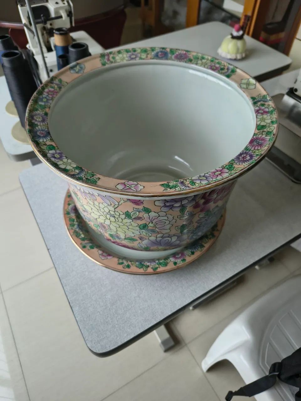 Vaso e prato de Porcelana Chinesa - Foto 3