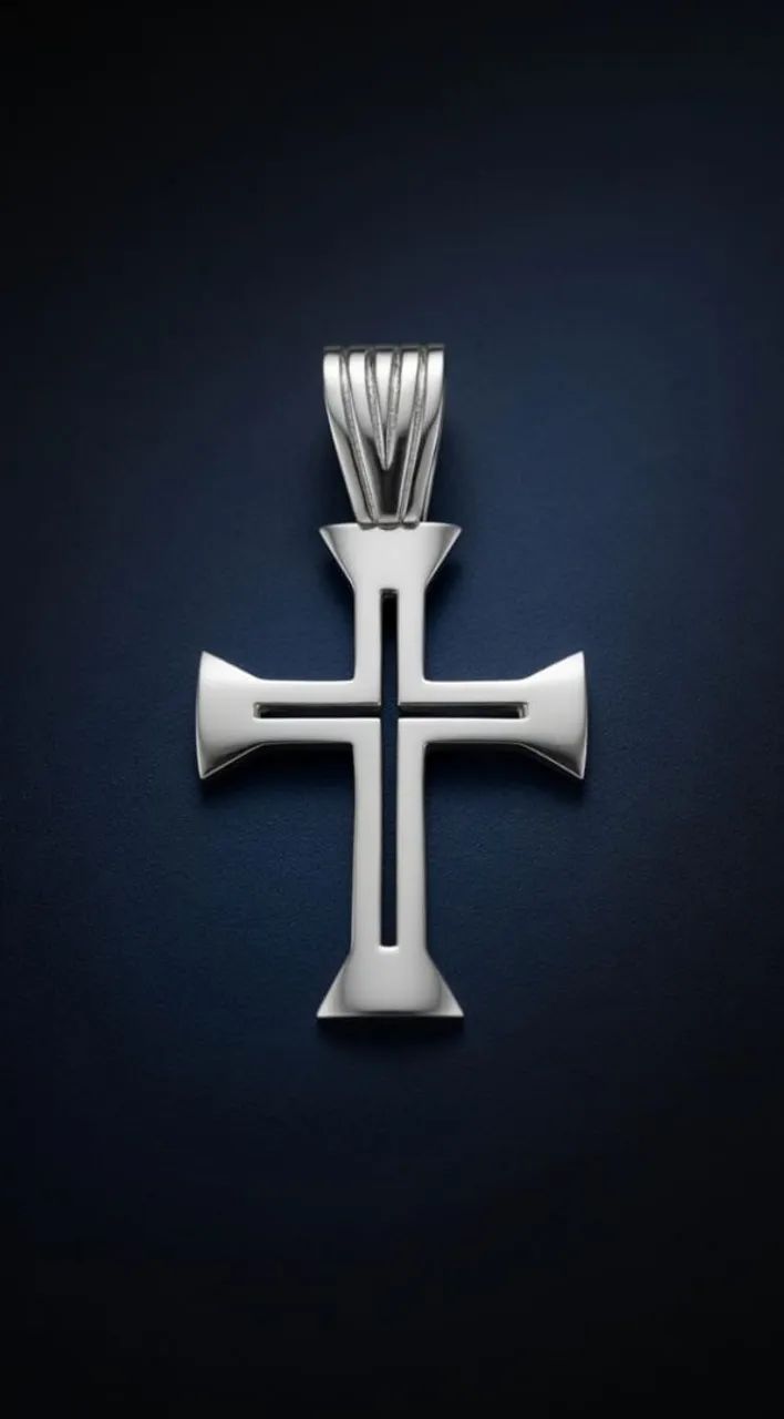Crucifixo pingente prata maciça - Foto 2