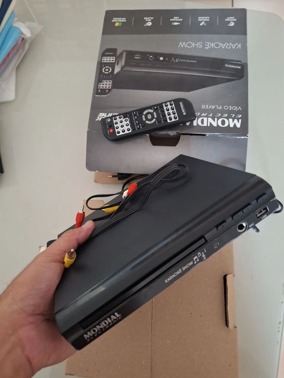aparelho de dvd e CD mondial D20 completo com karaokê  - Foto 4