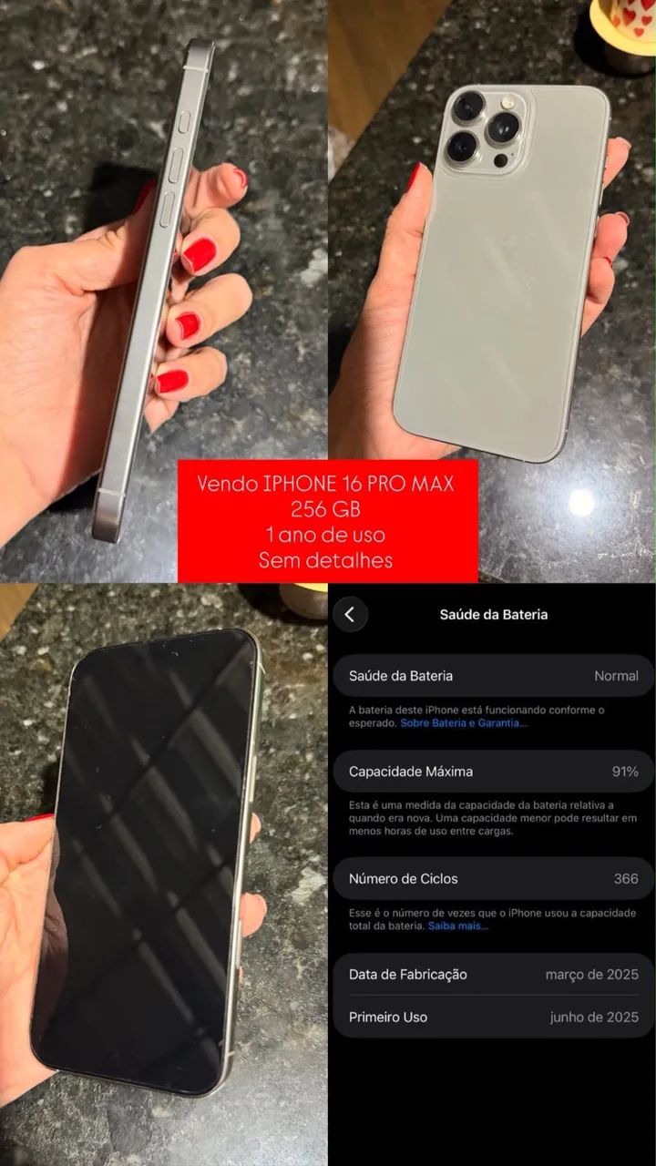 Vendo IPhone 16 pro max 256