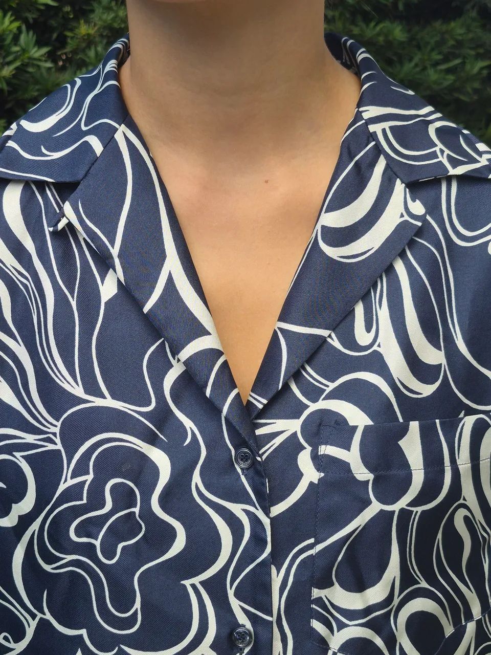 Camisa de botao Weekend Max Mara Azul e branca - Foto 5