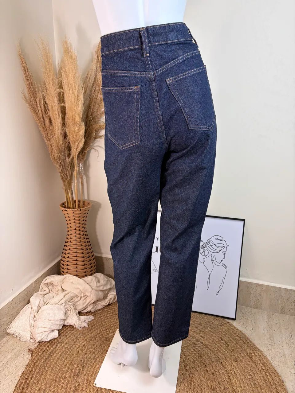 Calça jeans azul escuro h&m 40 - Foto 5